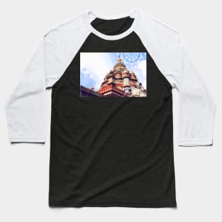 Indian Temple with mandala Baseball T-Shirt